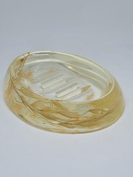 Porte savon "douce fleur crème "