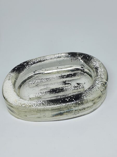 Porte savon "noir et blanc "