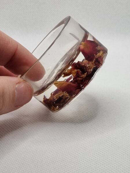 Bougoir bougie chauffe plat fleur rose