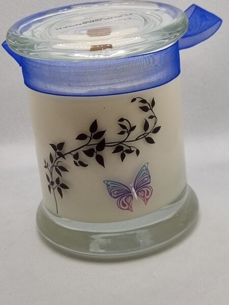 Bougie jarre 250g papillon et fleur