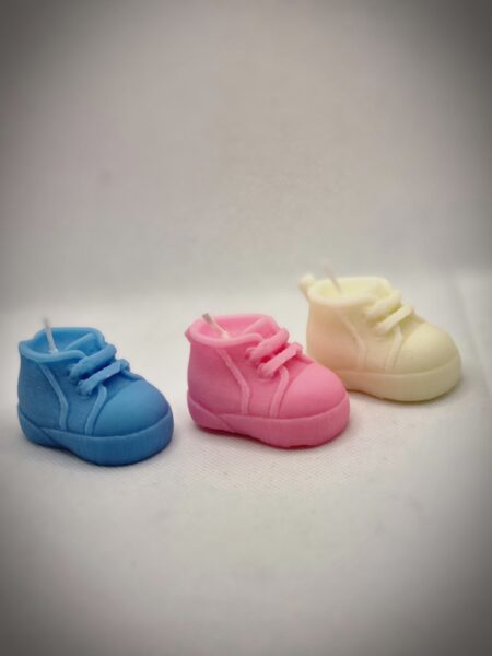 Bougie chaussure bébé non parfumée