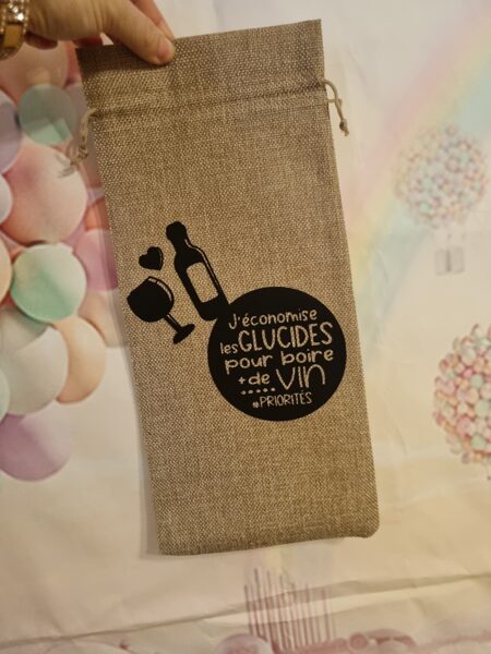 Sac à vin j'économise les glucides