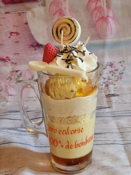 Bougie gourmande " zero calorie 100% de bonheur "